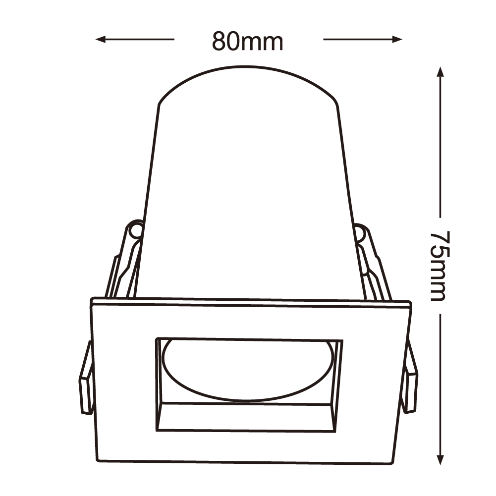 Ultralight Outdoor Spotlight GU10 - Waterproof & Stylish Exterior Lighting (BA311-SQ)