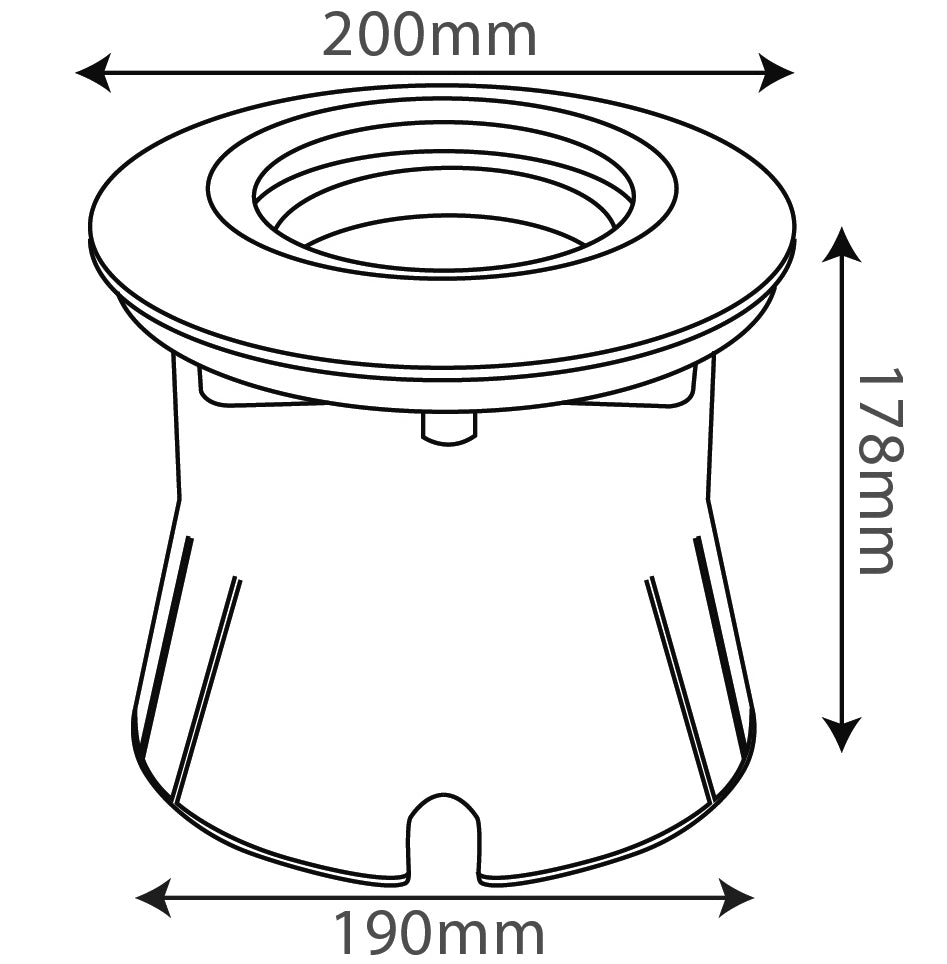 Ultralight Recessed  Inground Light IP67 AR111 / MR11 (BR7715)