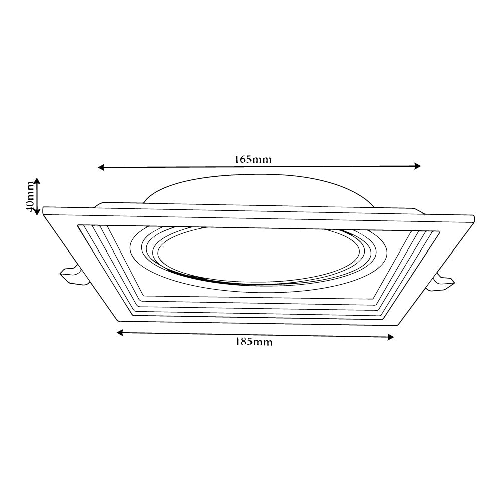 Buy Ultralight Single Downlight Square AR111 Frame (BR819-1) - Best  from Ultralight
