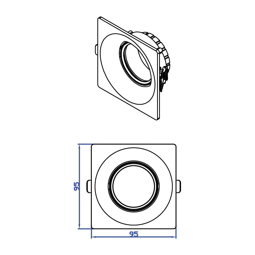 Buy Ultralight Single Downlight Square (BA124) - Best  from Ultralight