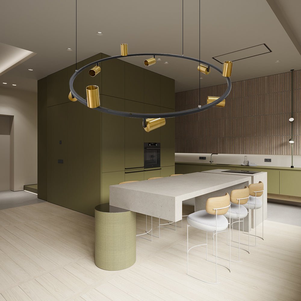 Buy Ultralight Track Rail Pendant Light - Round, Adjustable & Energy-Efficient (BR6757-9) - Best  from Ultralight