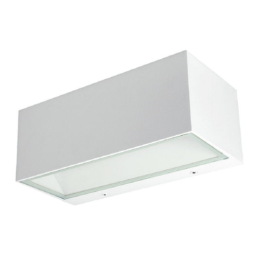 Ceiling light fixture with white shade on a white background