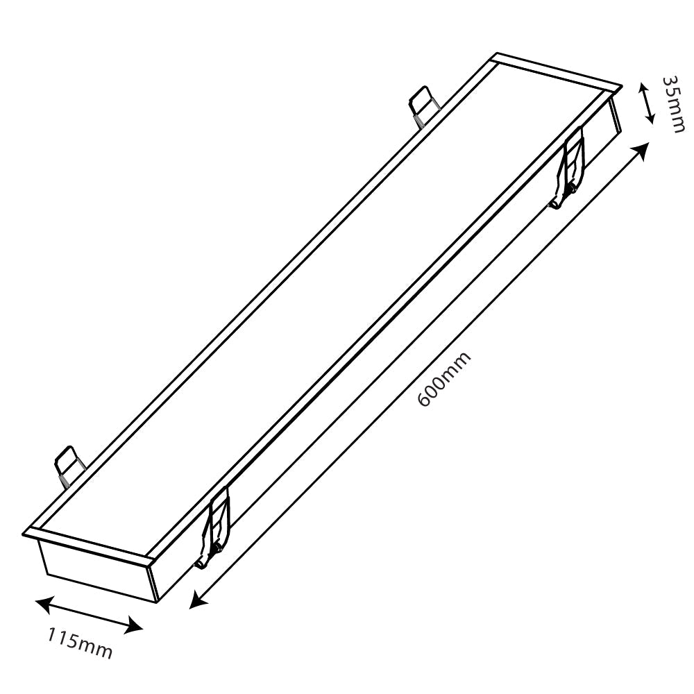 Ultralight White Linear Light Recessed Connectable - Modern Design (BR6075B)