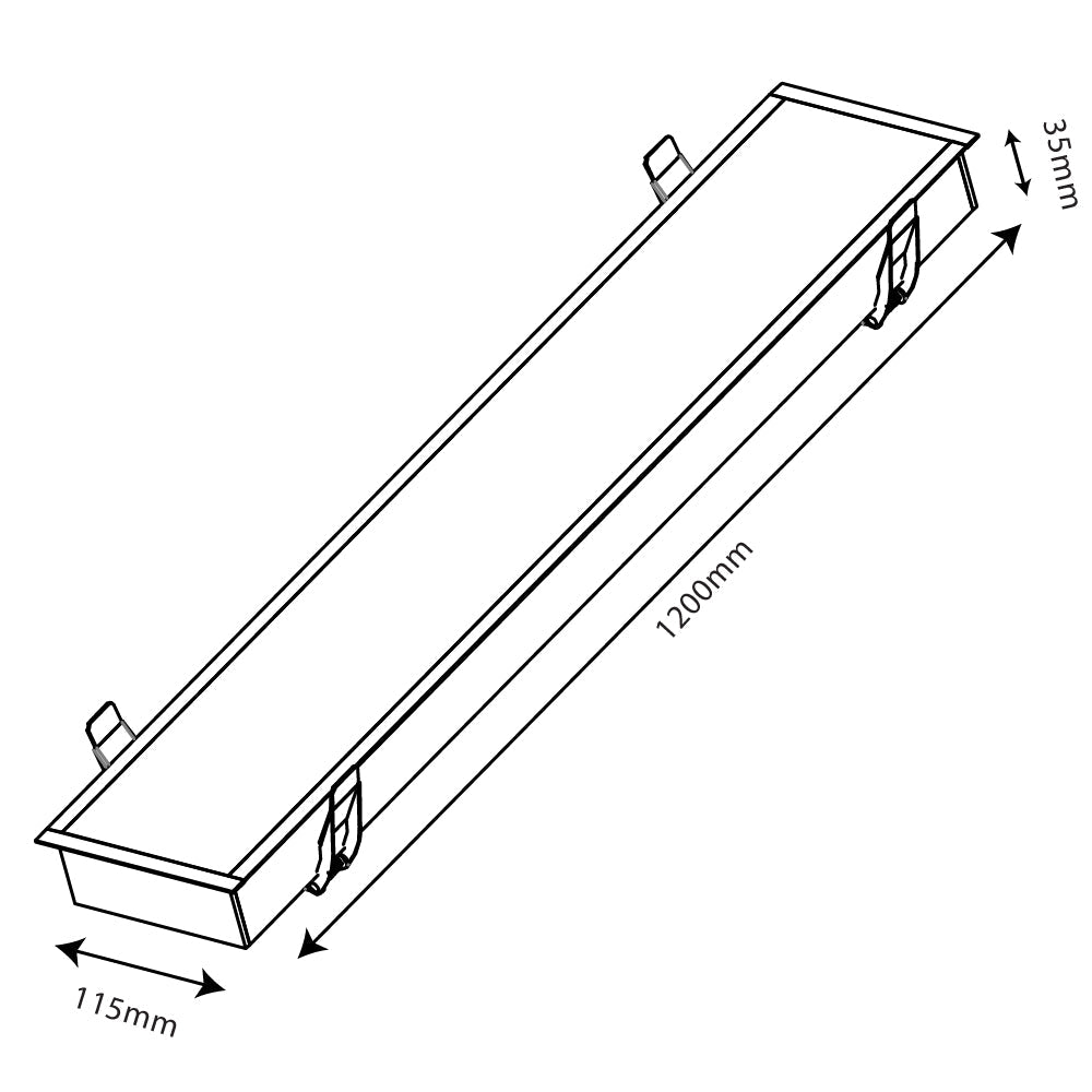 Ultralight White Linear Light Recessed Connectable - Modern Design (BR6075B)