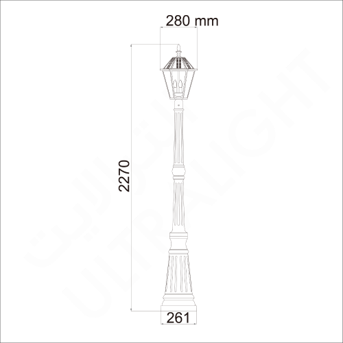 Solar lighting pole (51301)